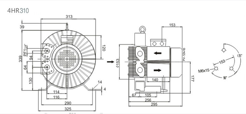 高壓鼓風(fēng)機(jī)尺寸圖 高壓鼓風(fēng)機(jī)尺寸圖