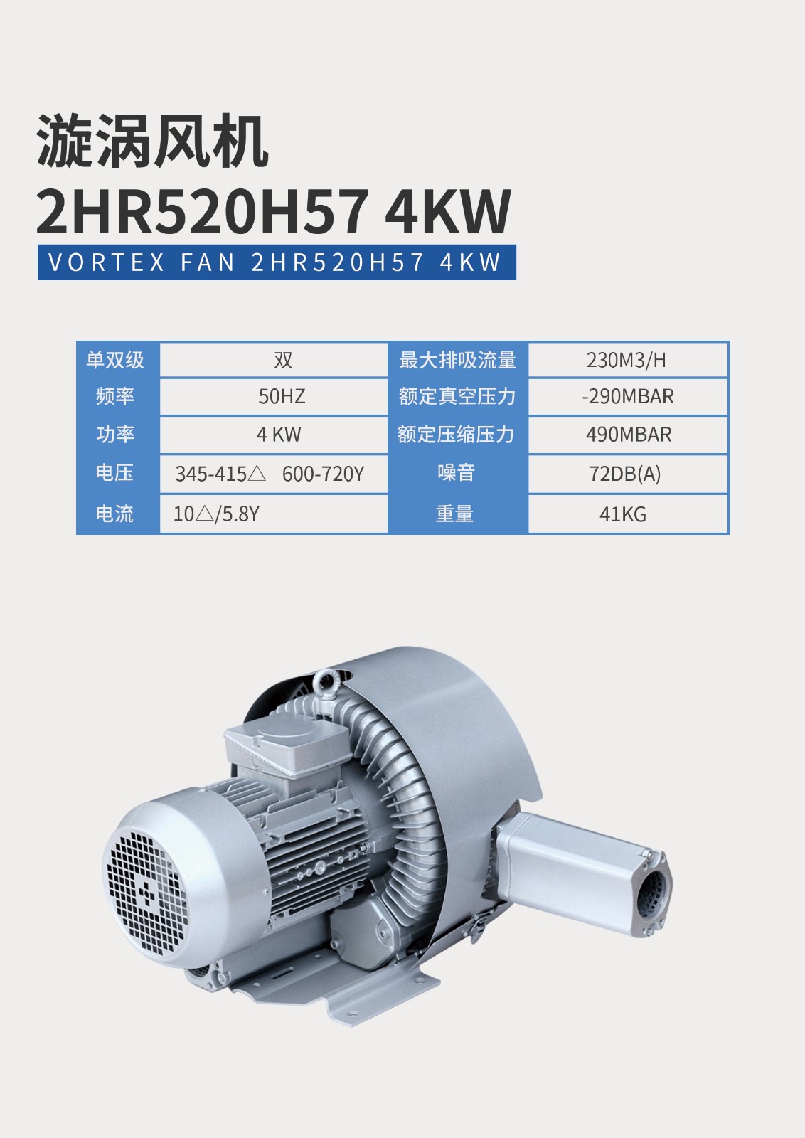 漩渦風(fēng)機(jī)2HR520H57-4KW